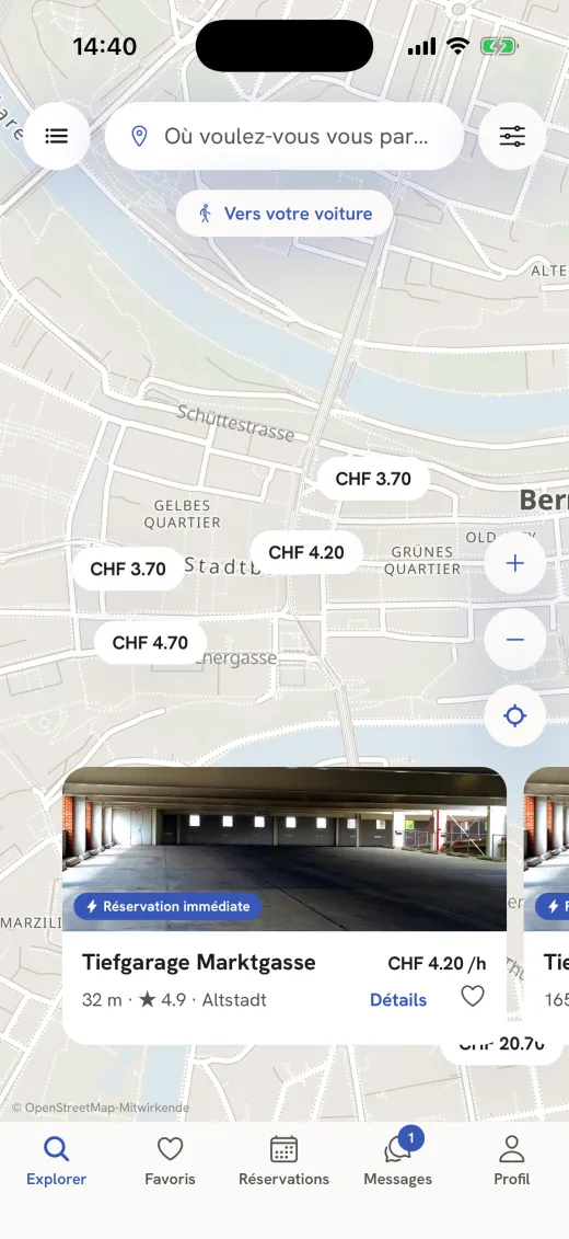 parkbro-App: 1 · Trouver