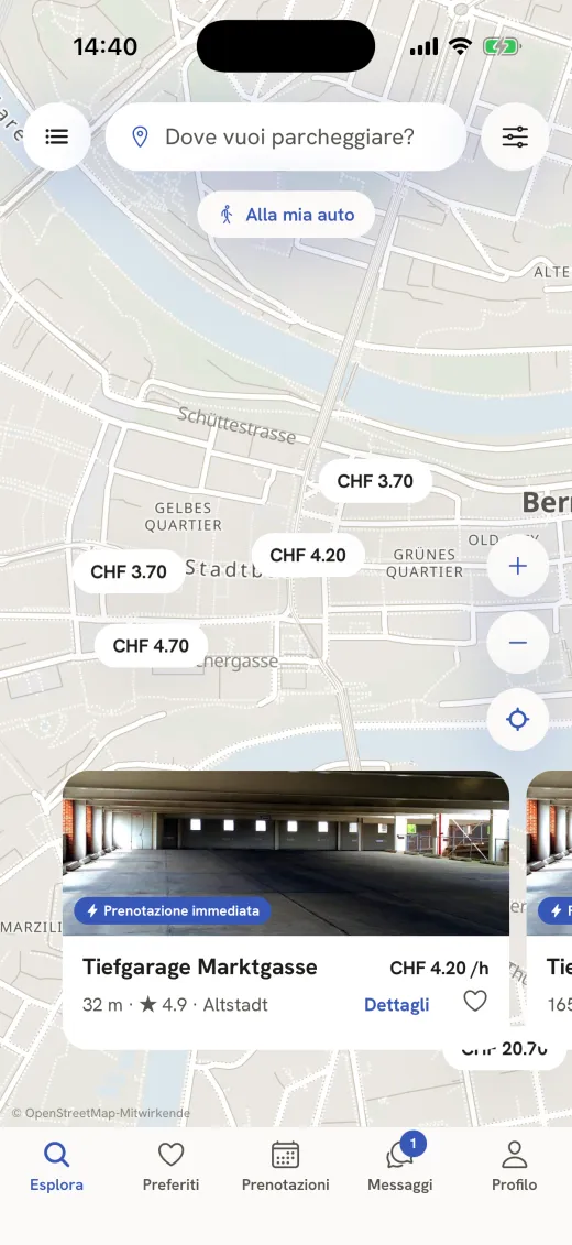 parkbro-App: 1 · Trovare